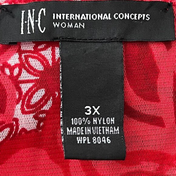 I.N.C International Concepts 3X Top Plus blouse Long Sleeve Fall boho shirt Bell - Picture 4 of 17